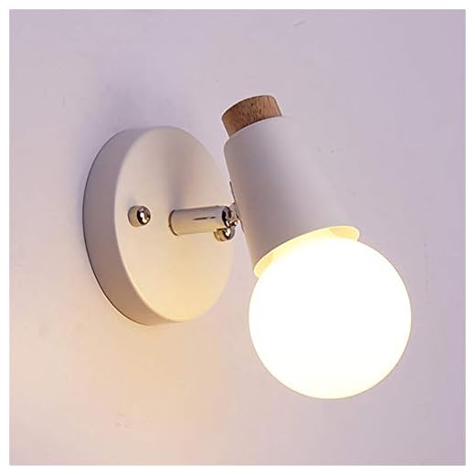 Lampara Vintega del Pared,E27 LED Apliques de pared,Iluminación Luz de interior para cocina restaurante, comedor, hotel,salon (Blanco)