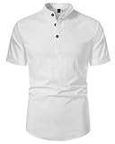 stehkragen shirt ohne ärmel ❖ ANLÄSSE: Dieses geknöpfte Leinenhemd für Herren ist ein Hemd, das nichts falsch machen kann. Herren Leinen Henley Shirt geeignet für alle Gelegenheiten und Jahreszeiten wie Urlaub, Geburtstag, Meeting, Strand, Freizeit, Arbeit, informelles Geschäft, Urlaub, Date, Hochzeit und Reisen. Es ist ein ideales Geschenk für Männer / Sohn / Ehemann / Freund.
