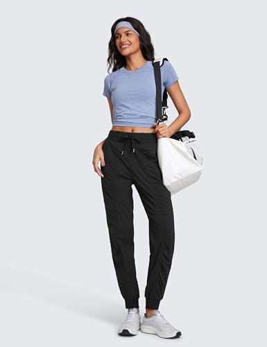 Image of CRZ YOGA Ease Line Joggers 26 inch /28.5 inch /30.5 inch | Casual, Lightweight, Ruched Design, Pockets, for Women