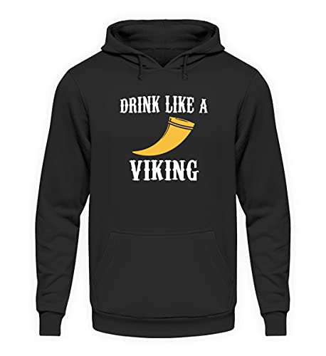Sweat à capuche Viking unisexe noir XXXL pull confortable style nordique