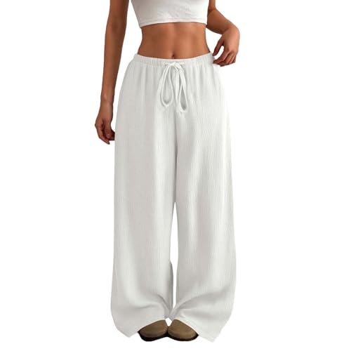 Ventes Flash du Jour Homme Pantalon Femme À Fleurs Jogging Bleu Marine Gaze De Coton Lin Large Jegging Esthéticienne Pantacourt Travail Chaud Souple Hiver...