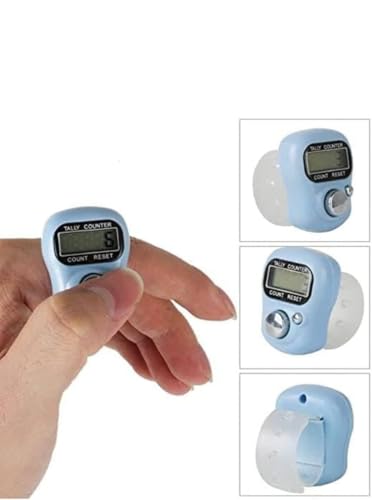 Meerali Creation Digital Tally Counter with Finger Ring, Electronic Hand Clicker for Cricket Umpire and Counting, LCD Display with Count Reset Button, Multicolor (Pack of 3) 4 31Q2Su+cWVL