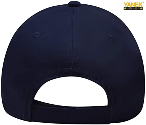 YANEK Plain Baseball Cap | Cotton Acrylic Hat | Classic & Adjustable Velcro | Dad Caps | For Men and Women