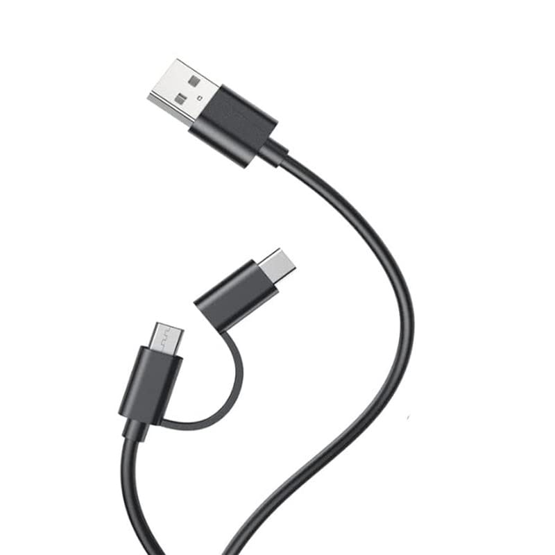 Red Champion 2-in-1 PVC 1.2 Meter USB to Micro USB (Type-C) Power Charging USB Cable 2.4 Amp Fast Charge for Smartphones, Tablets, Laptops & Other Micro USB Devices, Quick Charge (Black) (B0BZ1951L3) Amazon Price History, Amazon Price Tracker