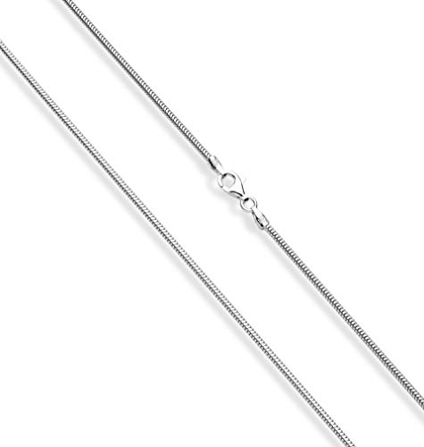 Miabella 925 Sterling Silver Italian 1.5mm, 2mm, 2.5mm Round Snake Chain Necklace for Women Made in Italy2