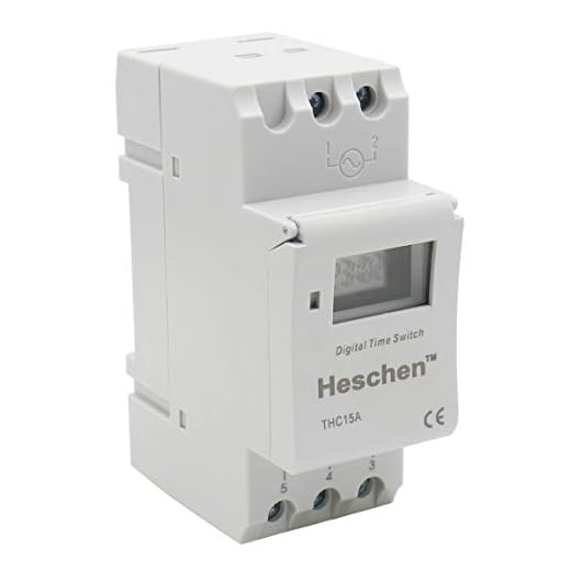 Heschen Interruptor de relé de temporizador semanal de alimentación, Digital, LCD, THC15A, AC 220V a 240V, 16A SPST, 35 mm, carril DIN