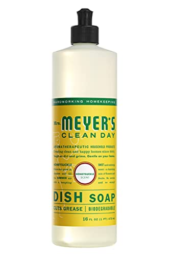 Image of Mrs. MEYER'S Liquid Dish Soap 6 Scent Bundle, 1 Lemon Verbena, 1 Lavender, 1 Basil, 1 Honeysuckle, 1 Peony, 1 Rosemary, 16 FL OZ Each (Variety Pack)