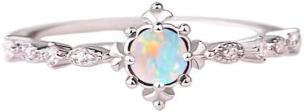 Handmade Vintage Fire Opal Engagement Ring Stunning Design with Vibrant Fire Opal Gems 925 Sterling Silver Jewelry Perfect for Special Occasion