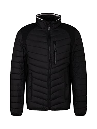 TOM TAILOR Herren Hybrid Steppjacke 1031475, 29999 - Black, S