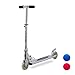 Produktbild Relaxdays Scooter für Kinder, klappbarer Tretroller, mit Bremse, Alu, höhenverstellbar bis 77 cm, 2 Rollen 95 mm, silber