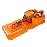 Misomo Extra Großer Aufblasbarer Pool Sessel, Luftmatratze, Lounger für Pool Party, Pool Spielzeug, Luxury Float, Neon Sessel