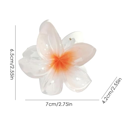 Pinzas de Pelo con Flor Blanca, Fuerte Sujeción, Pack 2 miniatura 2