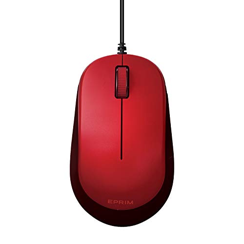 エレコム マウス 有線 Mサイズ 3ボタン BlueLED EPRIM レッド M-Y8UBXRD mxn26g8 31Q2ZXm2QhL.jpg
