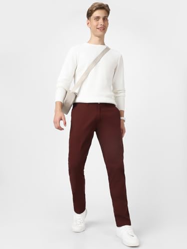 Image of Urbano Fashion Men's Cotton Light Weight Non-Stretch Slim Fit Casual Trousers