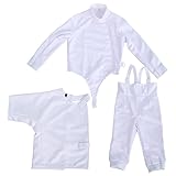 ZYLY Uniform-Anzug für Kinder und Erwachsene, stabresistenter Stoff, geeignet für Folie, 350N Hose, Jacke, Weste, Set/Epee/Sabre