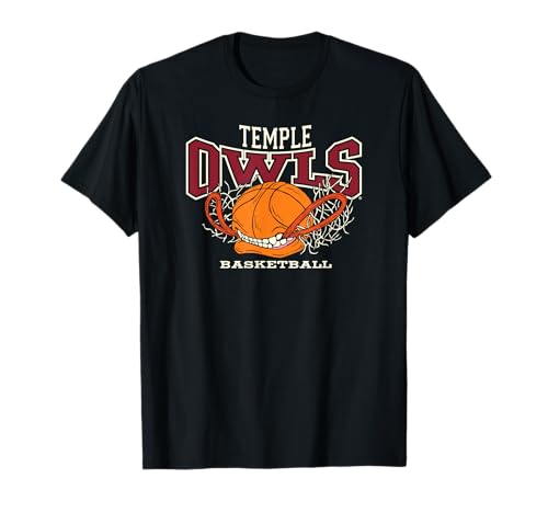 Temple Owls Basketball Bite Black Officially Licensed T-Shirt