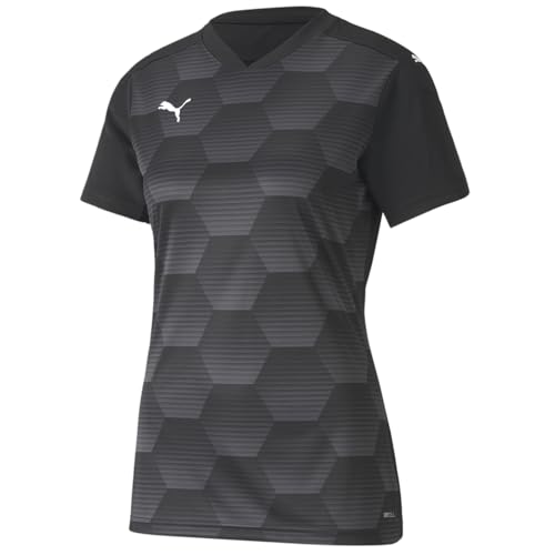 PUMA womens Teamfinal 21 Graphic Jersey T Shirt, Puma Black/Asphalt, Medium US