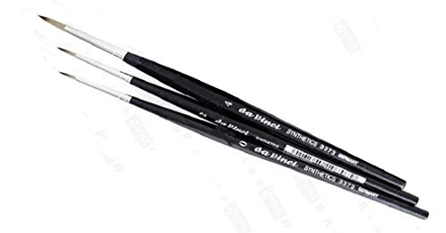 Da Vinci Serie 373 (3373), Set 3 Pinsel rund Synthetik, 0, 2, 4