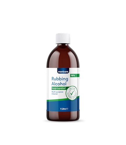 Monicare - Alcohol Isopropílico 70% de Secado Rápido para el Cuidado Diario de Superficies y Uso Doméstico - 1L