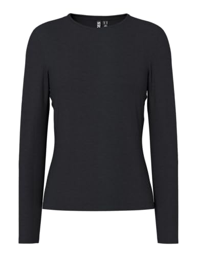 PIECES Damen Pcsirene Ls Tee Noos, Schwarz, XS