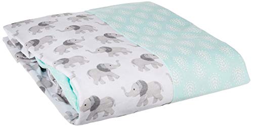 Image of Hudson Baby Unisex Baby Cotton Fitted Crib Sheet, Gray Elephant, One Size