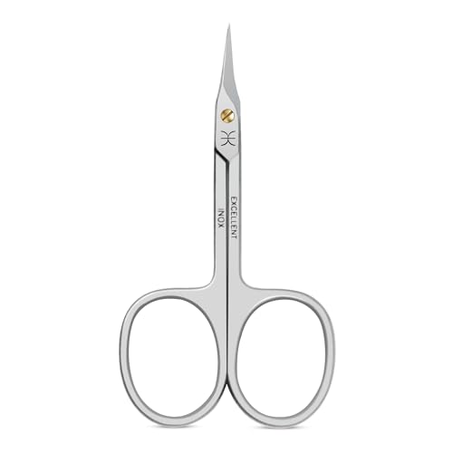 Hautschere 9.0 cm turmspitz - aus polierten rostfreien Edelstahl - Präzise Schneide & Ergonomischer Griff | Professionelle Nagelhautschere für Maniküre & Pediküre (Schneide turmspitz)