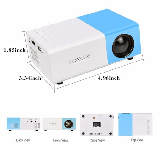 Mini Projector, Portable 1080P Home Movie Theater Small Video Phone Projector Movie Projector for Outdoor Indoor Compatible with Android/Laptop/Phone/TV - Image 4