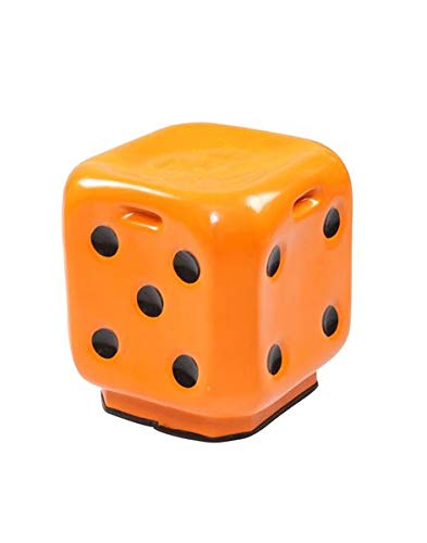 STAR NEW® Dice Stool Fiber Material for Living Room Dice Sitting Stool with Anti Skid Rubber for/Home/Outdoor- (Orange)