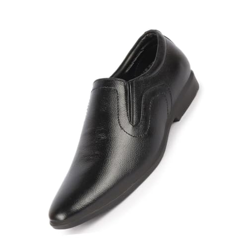 Image of FAUSTO Men Leather Formal Pull-On Shoes