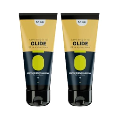 Halo Care Glide Shaving Cream for Men - 2 Pack (50g Each) - Neem ...