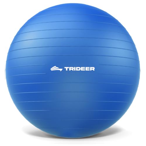 Image of Trideer Yoga Ball for Exercise, Pilates, Core & Balance Training, Stability Ball for Pregnancy & Birthing Prep, Physical Therapy, Daily Stretching, Office Chair for Active Sitting, Quick Pump Included