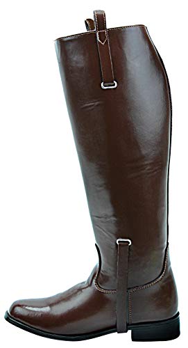 Mens Man Dignity Dress Dressage Horse Riding Boots Stylish Fashion Equestrian Pull On Brown4