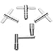 Holibanna 4 Pcs z Type t Type Drum Key Drum Wrench Tool Drum Key continuou Drum Music Key Snare Drums Key Drum Adjust Tool Drummers Key Ratchet Wrench Drum Kit Wrench Metal Customize to Turn