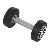 XTREXO Pro Gummierte Kurzhantel – Massives Gusseisen mit Gummibeschichtung – Ergonomischer Rutschfester Griff – Einzeln Erhältlich – Für Krafttraining, Home Gym & Crossfit (6 kg)