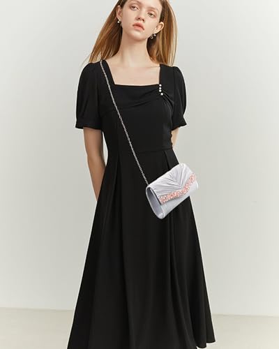 Image of Goclothod Evening Clutch Handbag Women Fashion Crossbody Shoulder Bag Chain Purse