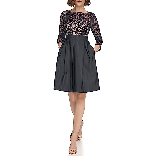 Eliza J Women's 3/4 Sleeve Boat Neck Knee Length