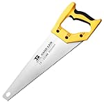 14 in. Pro Hand Saw, 11 TPI Fine-Cut Soft-Grip Hardpoint Handsaw Perfect for Sawing, Trimming, Gardening, Cutting Wood, Drywall, Plastic Pipes, Sharp Blade, Ergonomic Non-Slip Handle