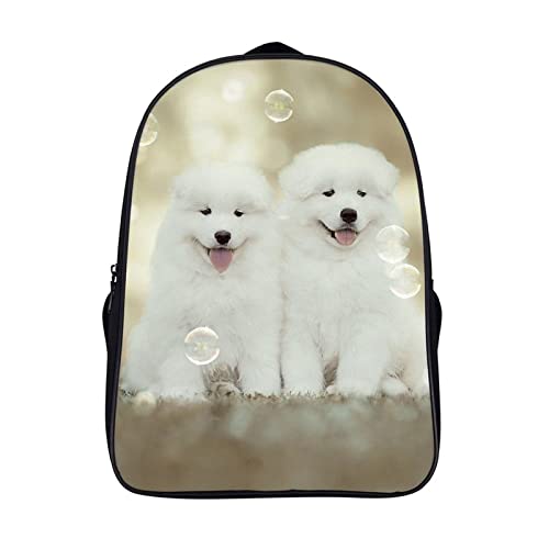 Sac à dos école ado motif chien 3D avec bretelles confortables 40cm