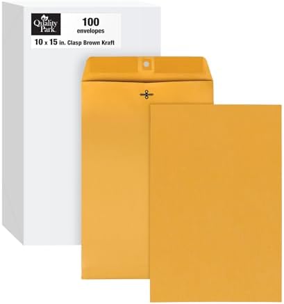 Custom Printed/Plain) 10 X 13 Booklet Envelope 28# Brown Kraft With Regular Gum - No-printing / 500