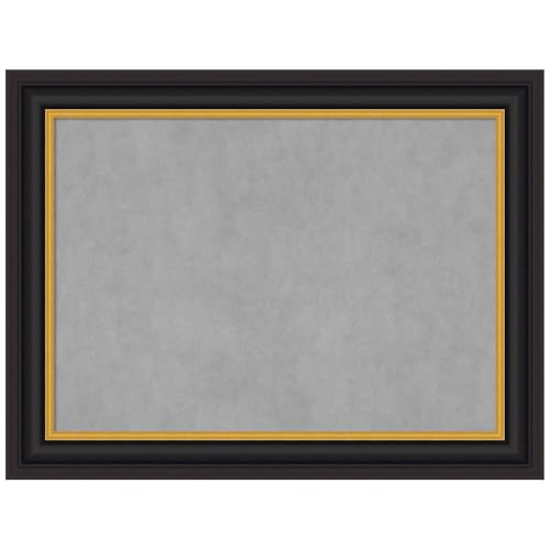 Amanti Art Black Framed Magnetic Board, 34x26, Modern Office Decor