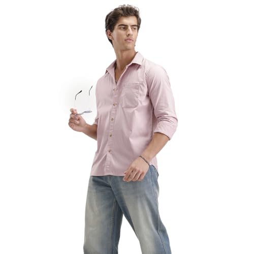Image of WROGN Men's 100% Cotton Shirt | Solid Style | Slim Fit