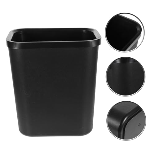 Caneca de basura rectangular negra de plástico para debajo del fregadero miniatura 4