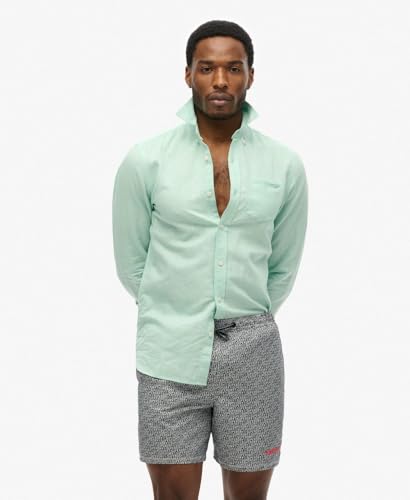 Superdry Men's AOP 16 Swim Shorts, Black/White3