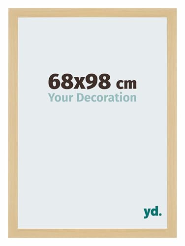 yd. Your Decoration - Marco de fotos 68x98 cm - Marco de pared de MDF - Antirreflectante - Magnifica calidad - Decoración De Arce - Mura
