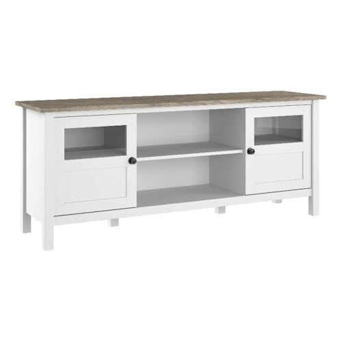 Bush Home Mayfield 60W TV Stand in Pure White and