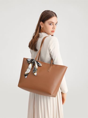 Bolso grande de hombro para laptop de mujer negro miniatura 6