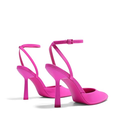 Image of DREAM PAIRS Pointed Toe Heels Ankle Strap Pumps | Closed Toe,3.94-Inch High Heels,Party Wedding Sexy Dress Shoes for Women