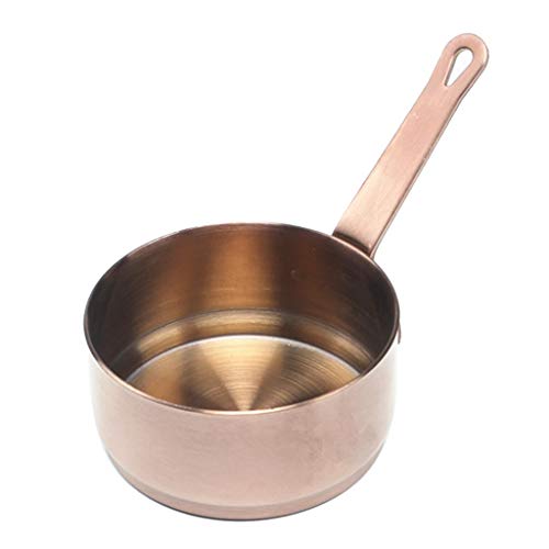 Baoblaze 2X Mini panela antiaderente de aço inoxidável para molhos e manteiga de leite ouro rosa