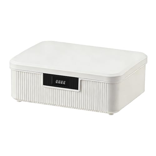 TECKZOON Caja de Almacenamiento con Cerradura, Caja Almacenamiento de Medicamentos con Cerradura Combinación Portátil, Estuche Medicamentos de Gran Capacidad de 16L para Hogar Oficina Escuela