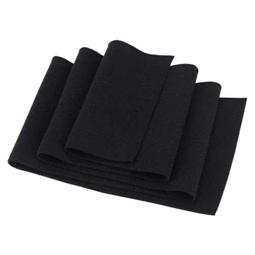 BENECREAT Cotton Strechy Kintted Rib Fabric, Black...
